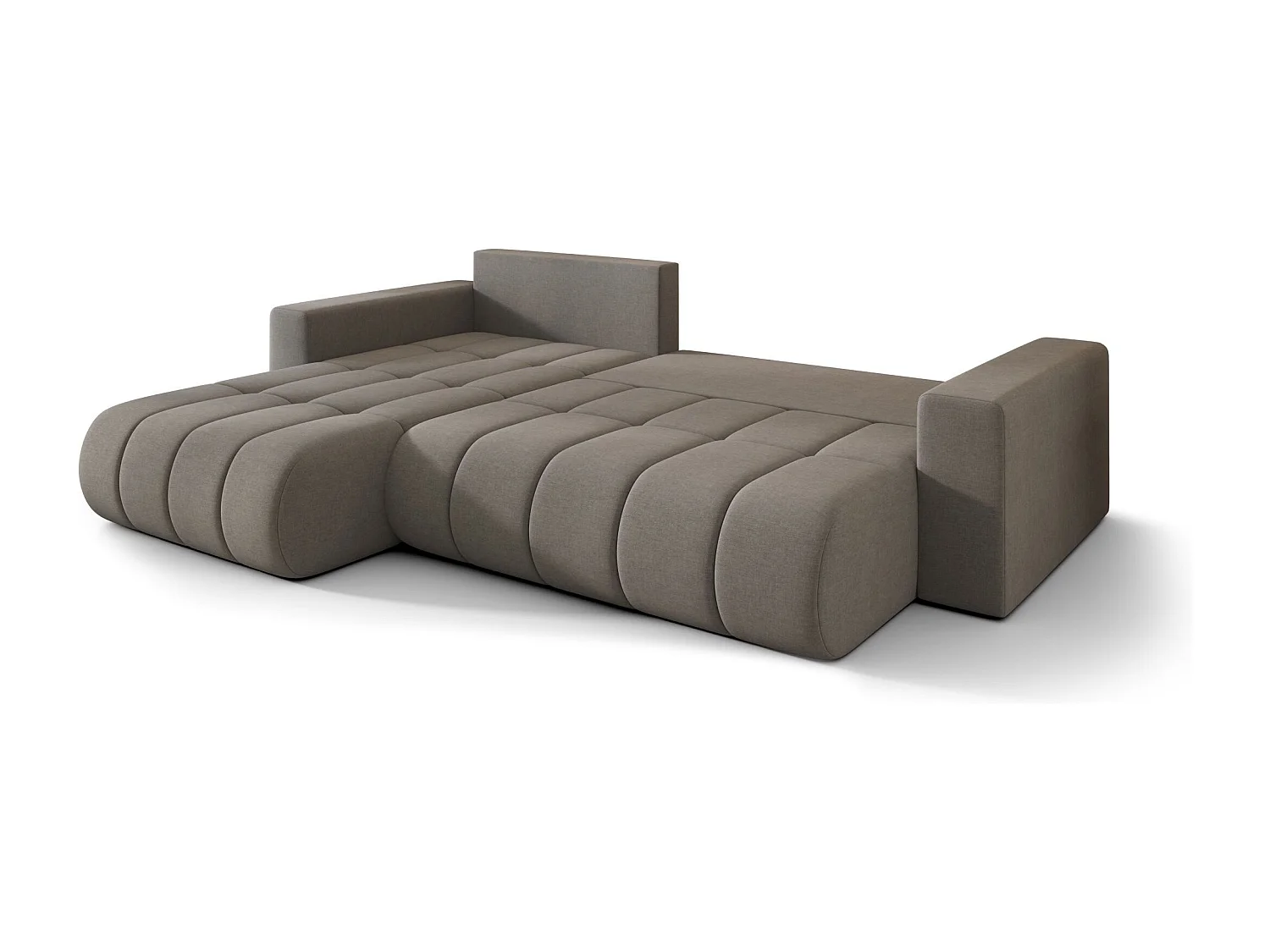 Canapé d'angle LARA PREMIUM droit vert velours Monolith 37 - fonction couchage, coffre à literie