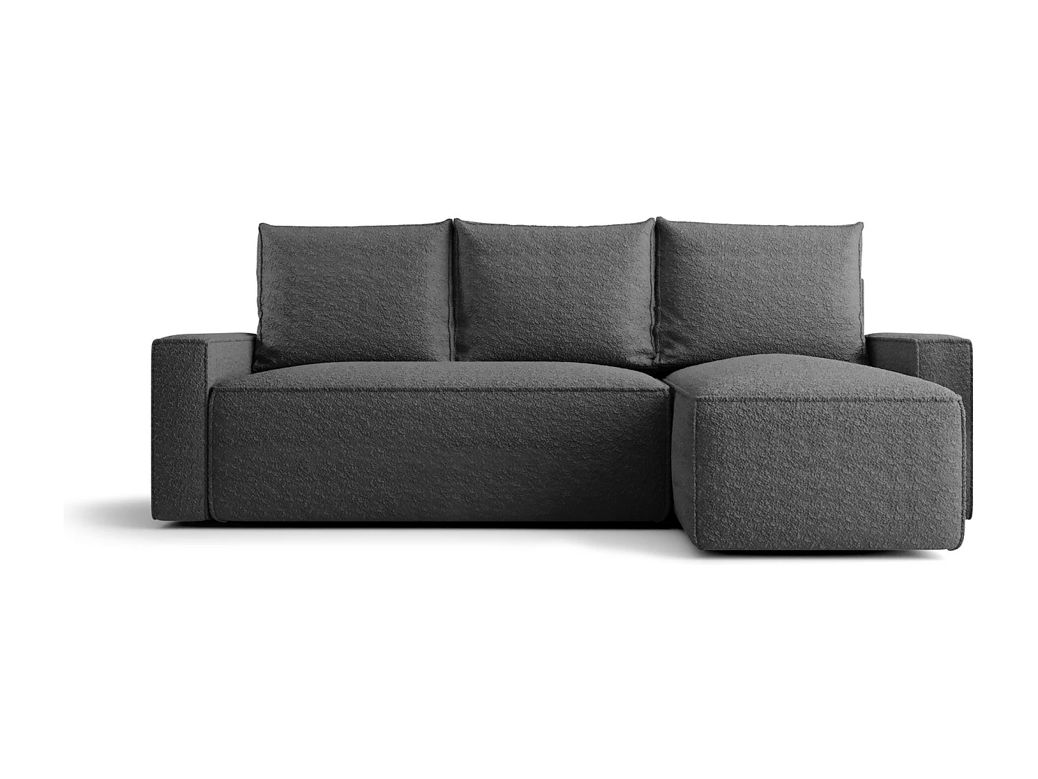Canapé d'angle HAVANA droit gris foncé Bukle Quelle 92 - fonction couchage, coffre à literie