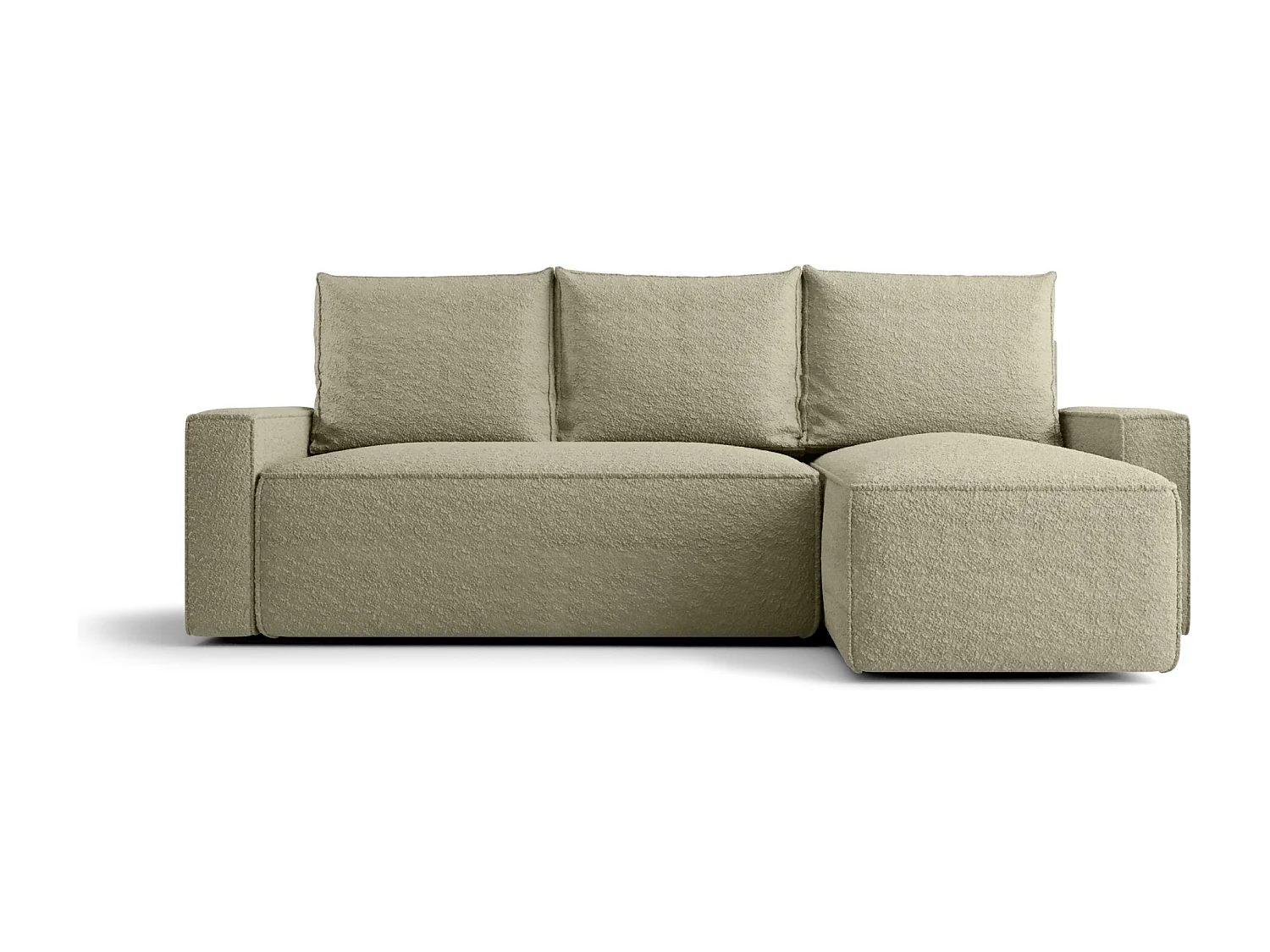 Canapé d'angle HAVANA droit beige foncé Bukle Quelle 6 - fonction couchage, coffre à literie