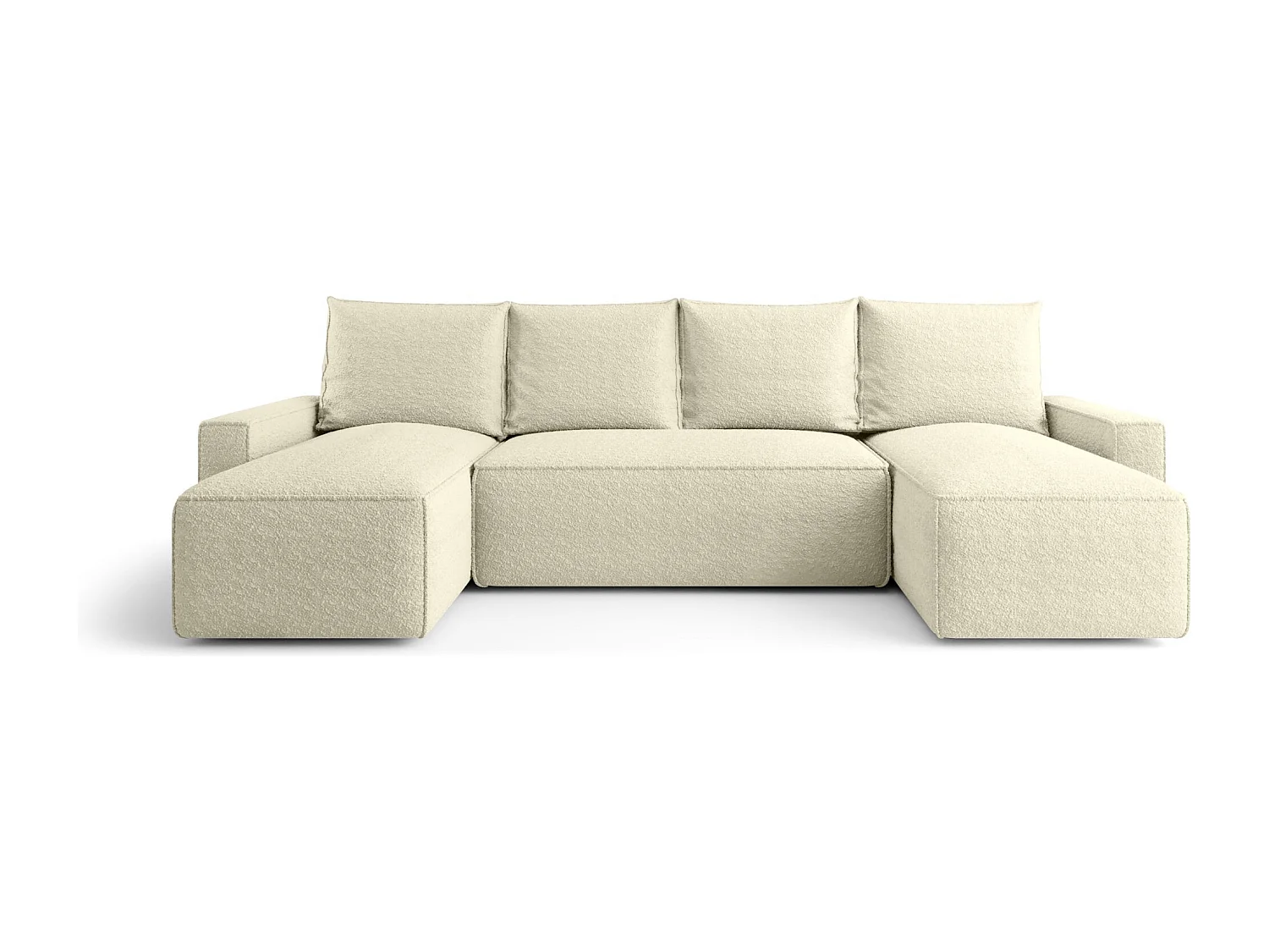 Canapé d'angle HAVANA en U Jasny Bezowy Bukle Quelle 2 - fonction couchage, coffre à literie
