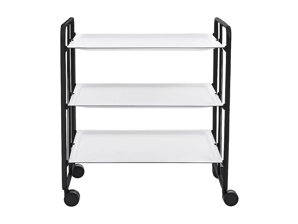 Carrito auxiliar plegable BAUHAUS negro con ruedas – 3 niveles y 3 posiciones