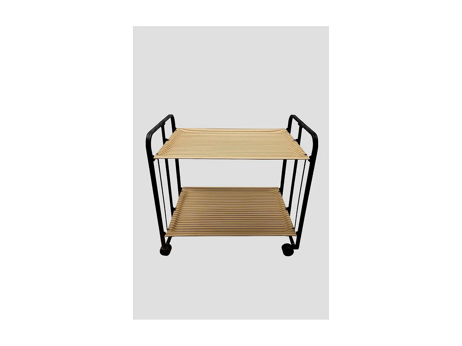 Carrito auxiliar plegable BAUHAUS negro con ruedas – 2 niveles y 4 posiciones