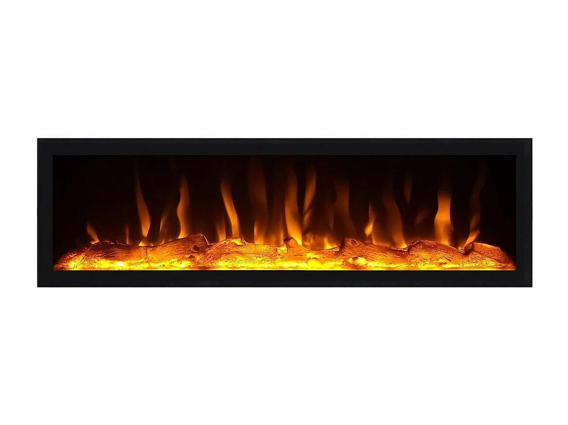Estantería Kroma 8 estantes con chimenea derecha negro/roble 186x230x25 cm