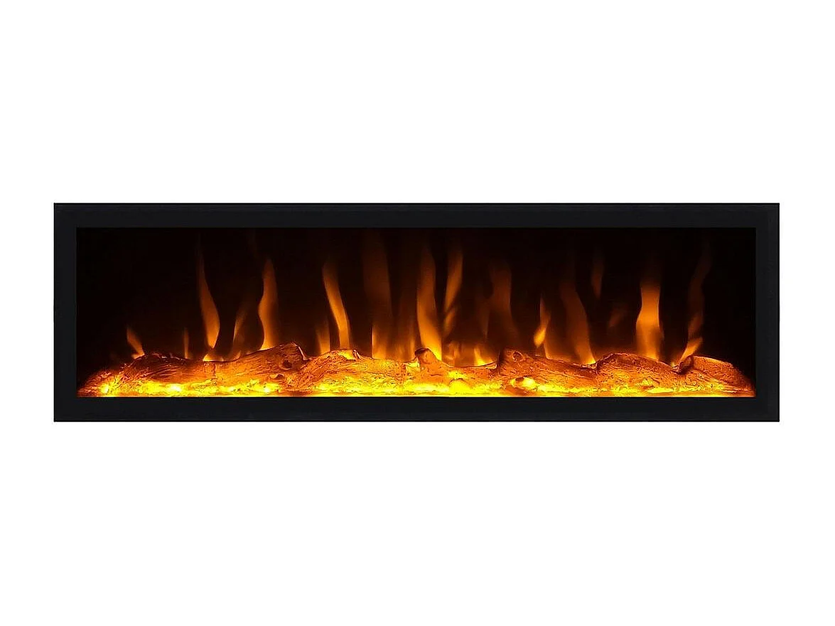 Estantería Kroma 8 estantes con chimenea centro negro/roble 186x230x25 cm