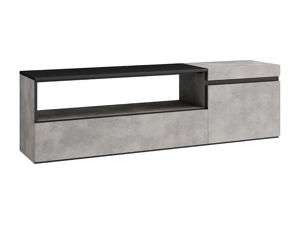 Mueble de TV Kroma diseño flotante compartimento izquierda gris 45x152,5x34,6 cm