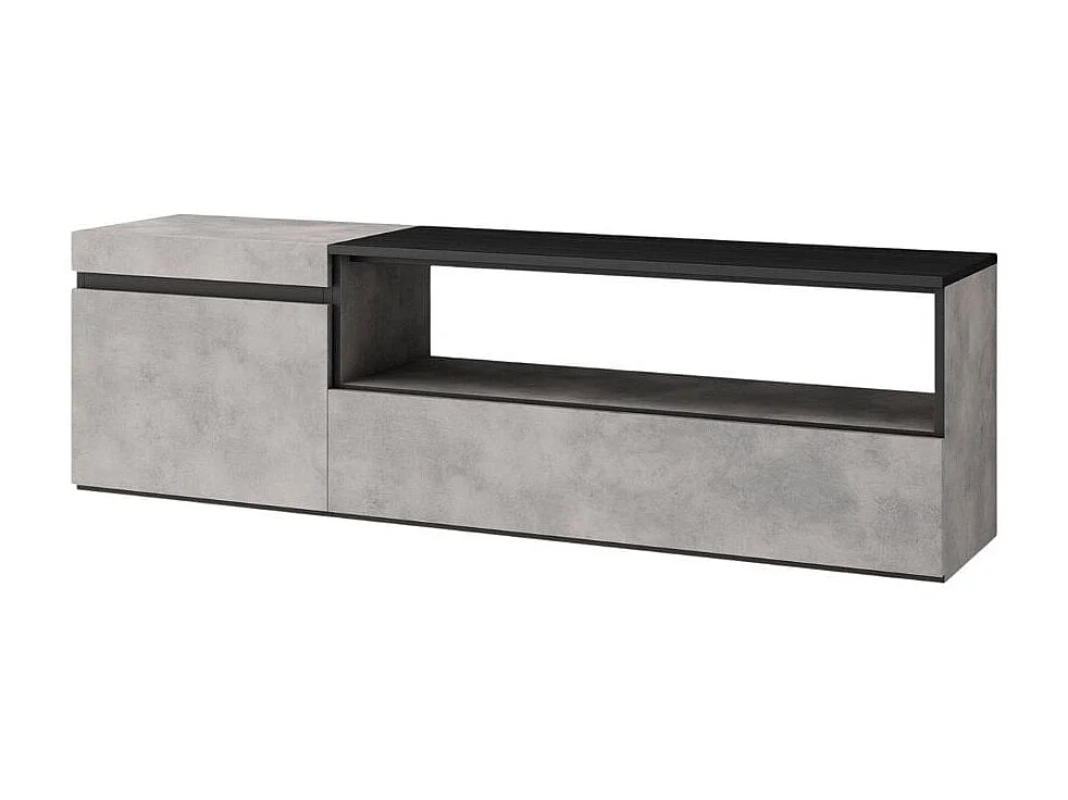 Mueble de TV Kroma diseño flotante compartimento derecha gris 45x152,5x34,6 cm