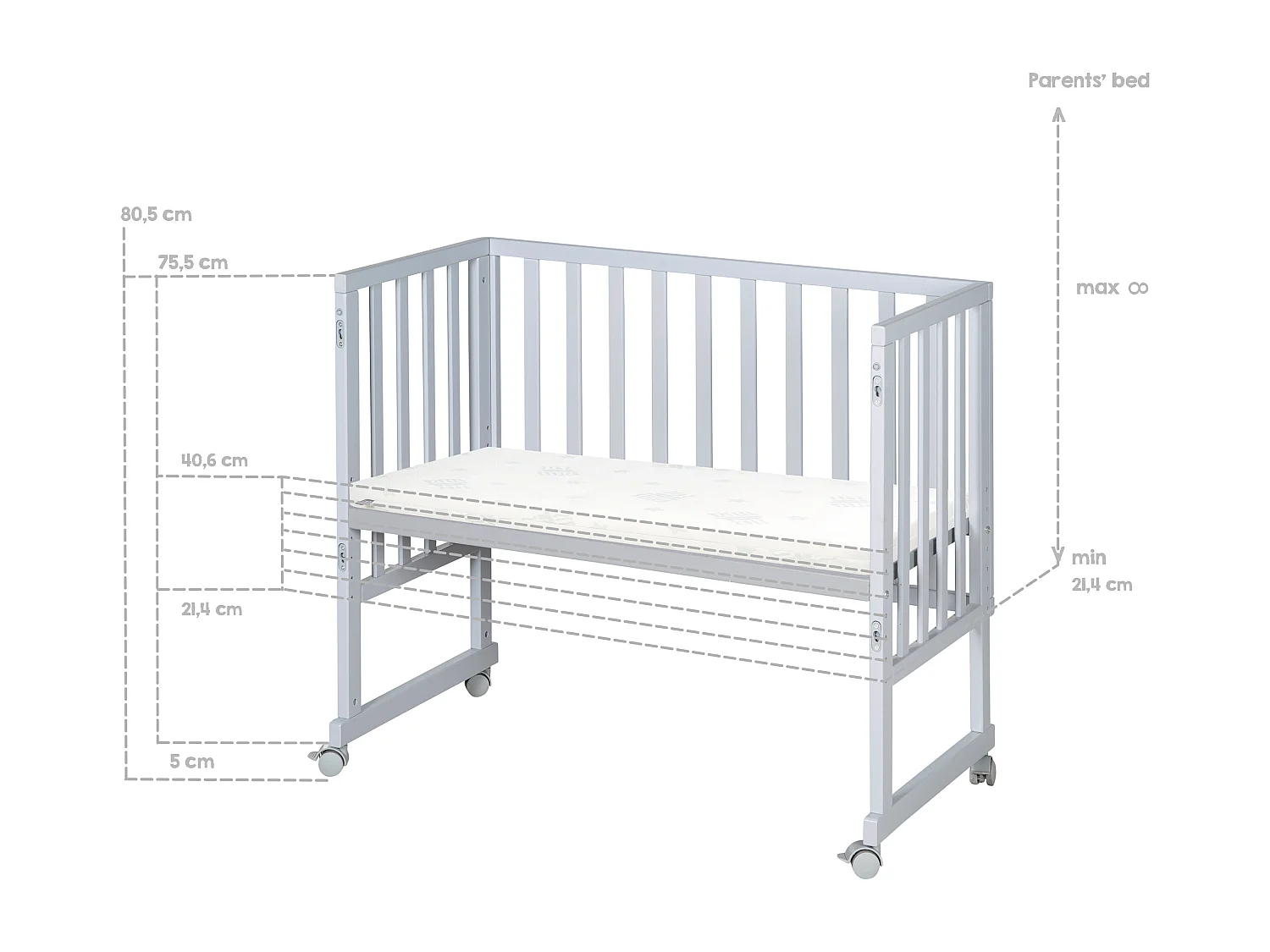 roba Wieg en aanschuifbed 3-in-1 I