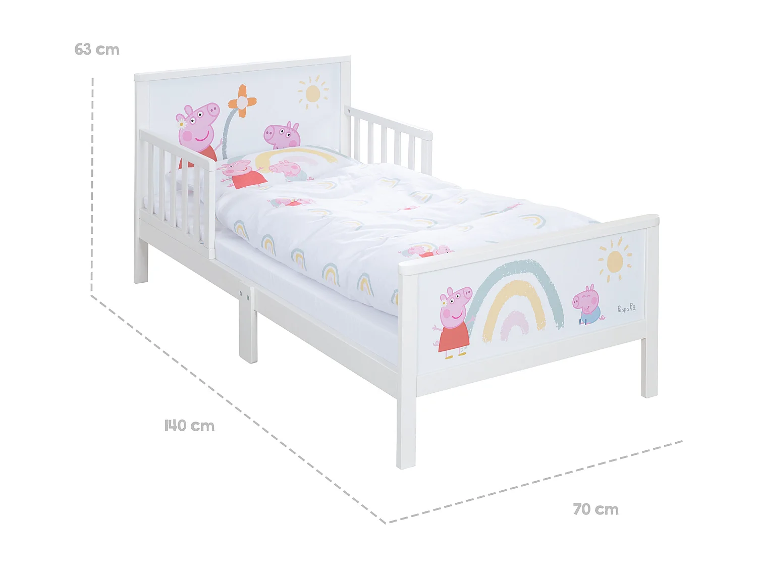 roba Lit complet thématique pour tout-petit, 70 x 140 cm Peppa Pig
