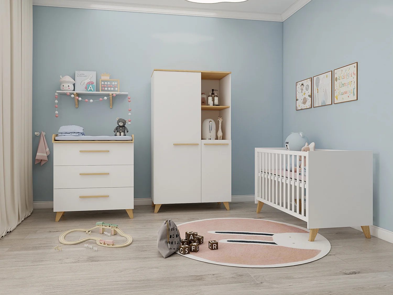 roba Babyzimmerset Leon 3-teilig