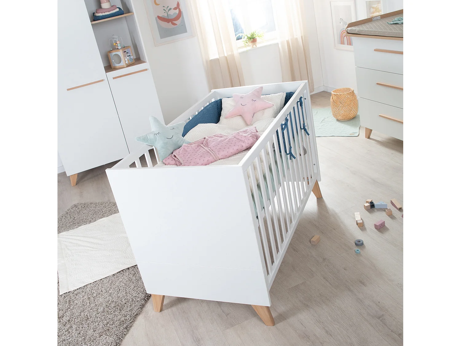 roba Lit bébé et lit cododo 60 x 120 cm Leon
