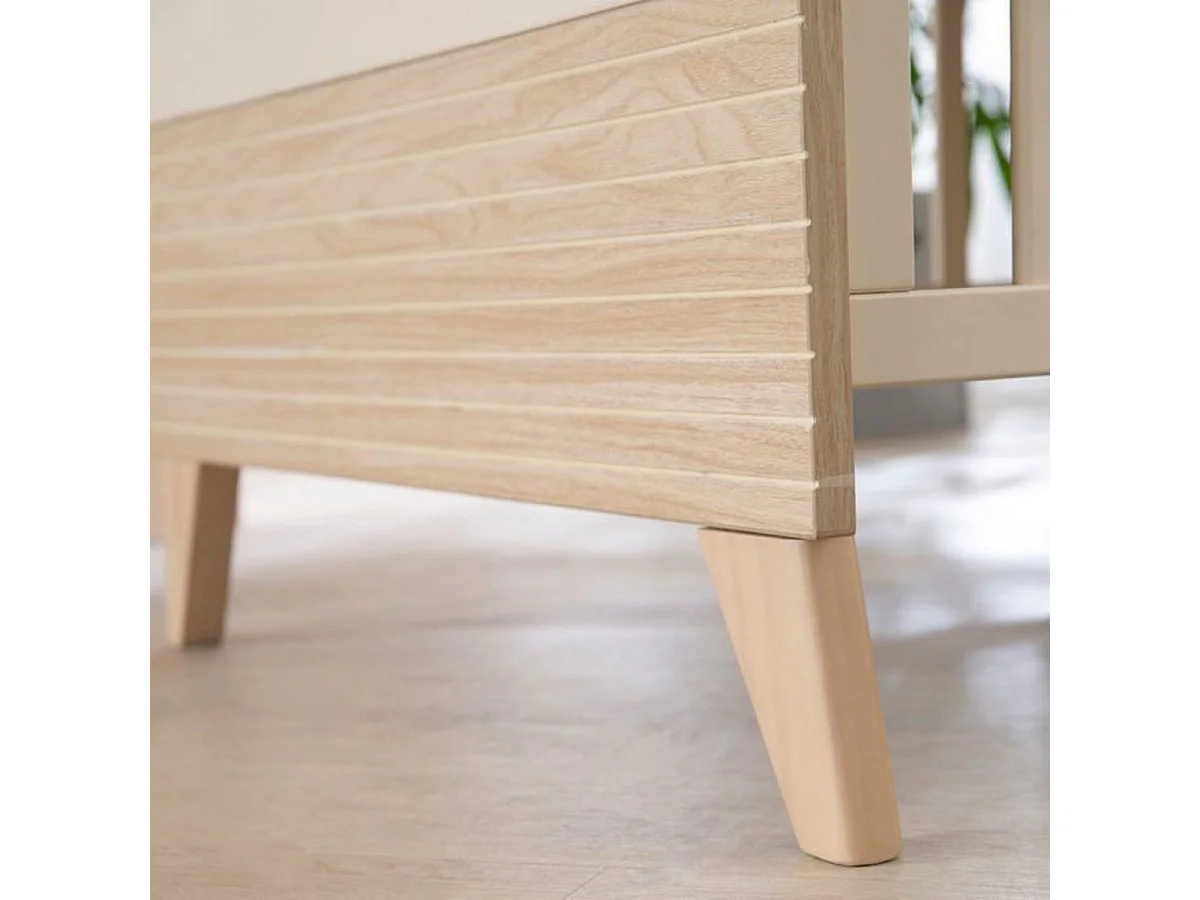 ROBA Sidney - Ensemble chambre bébé 2 pièces : Lit combiné 70x140 cm et commode à langer