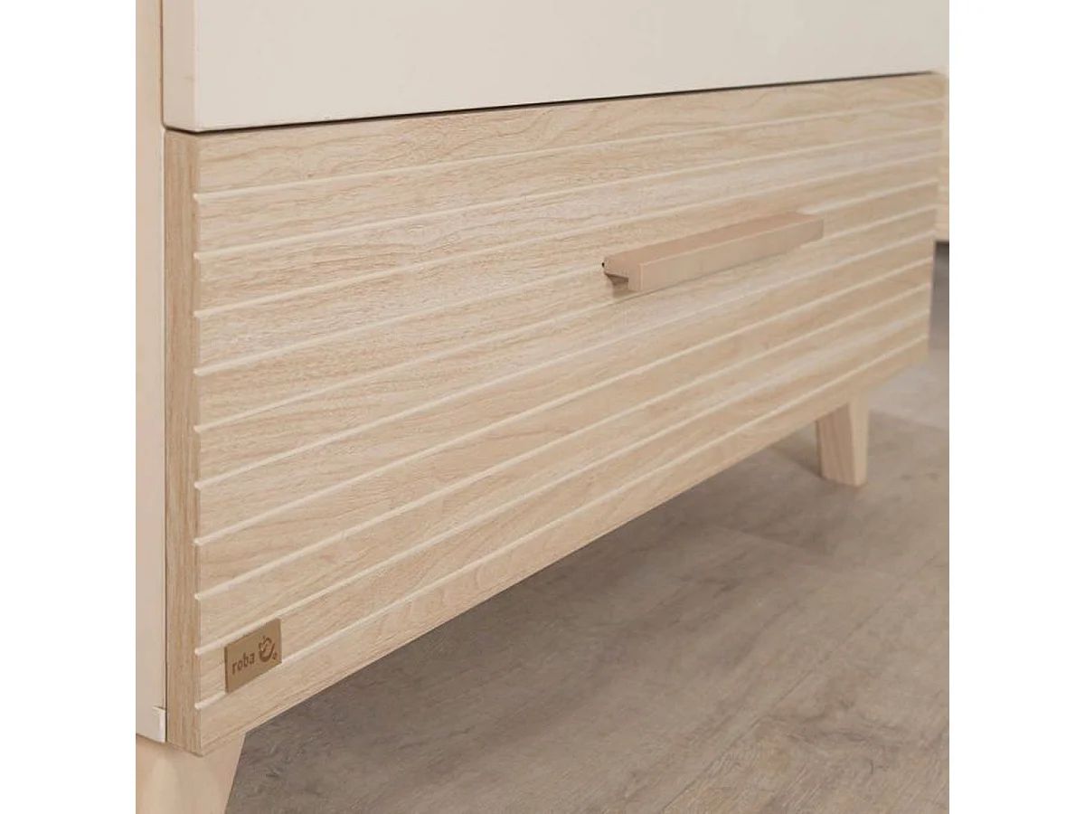 ROBA Sidney - Ensemble chambre bébé 2 pièces : Lit combiné 70x140 cm et commode à langer