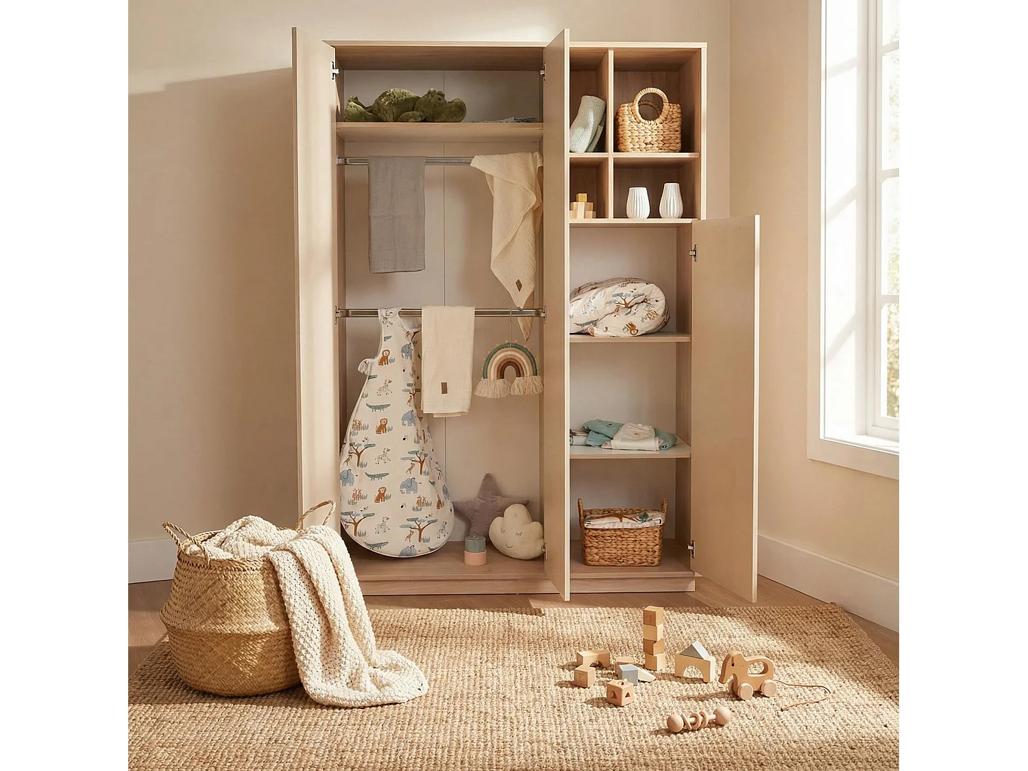 roba Ensemble de meubles pour chambre bébé Olaf 2 pièces
