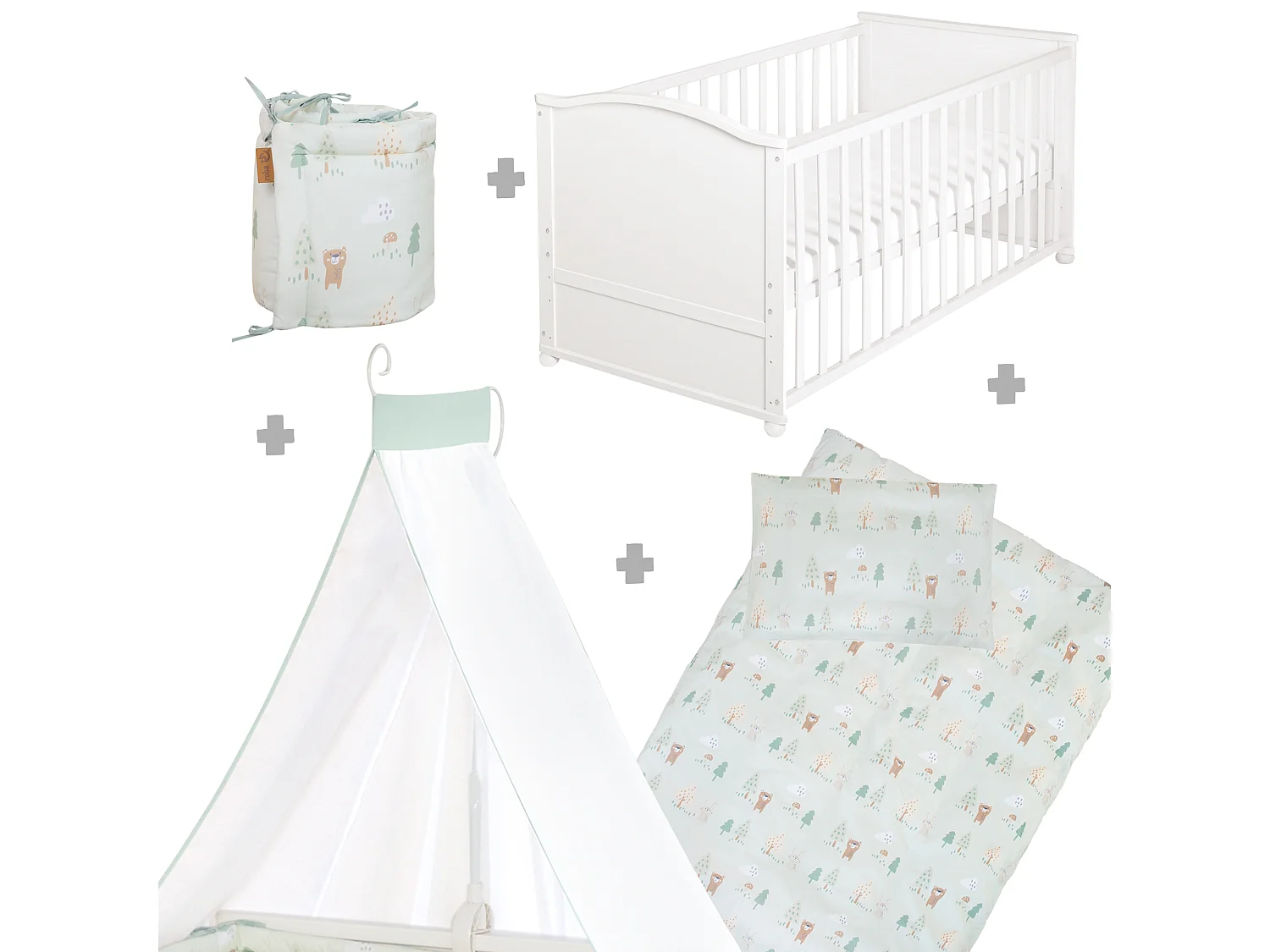 roba Ensemble complet de lit, 70 x 140 cm Woodland Buddies