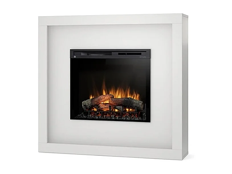 LITOS - Cheminée électrique LED autoportante - Blanc mat  28'