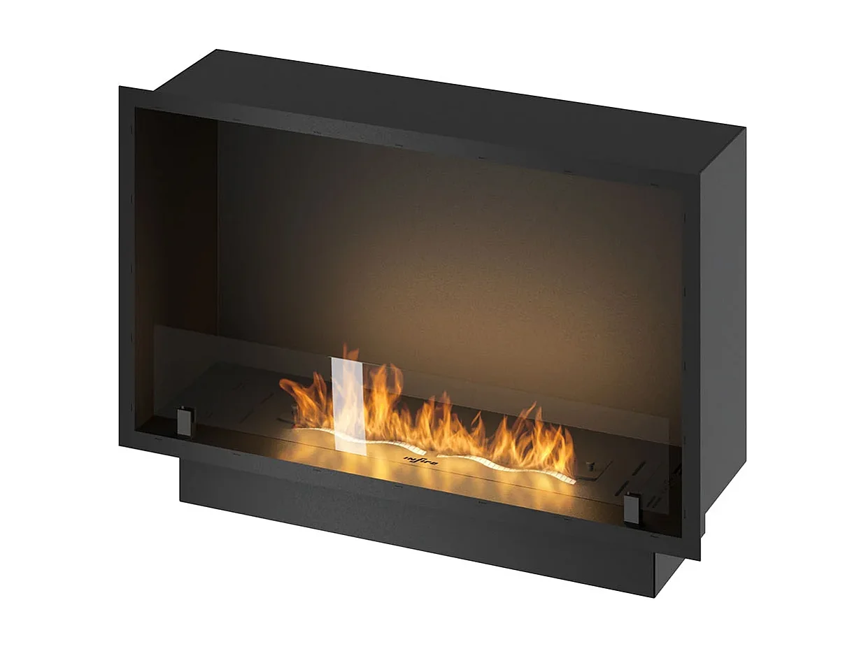 SLIM INSIDE BLACK - Cheminée encastrable au bioéthanol 80 cm