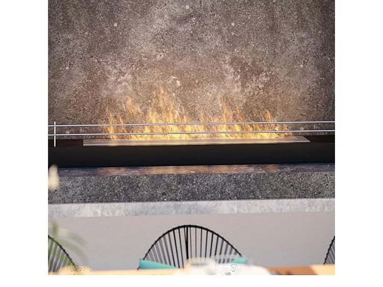 FIREBOX 120 - Insert Bioéthanol autoportant Noir - avec vitre