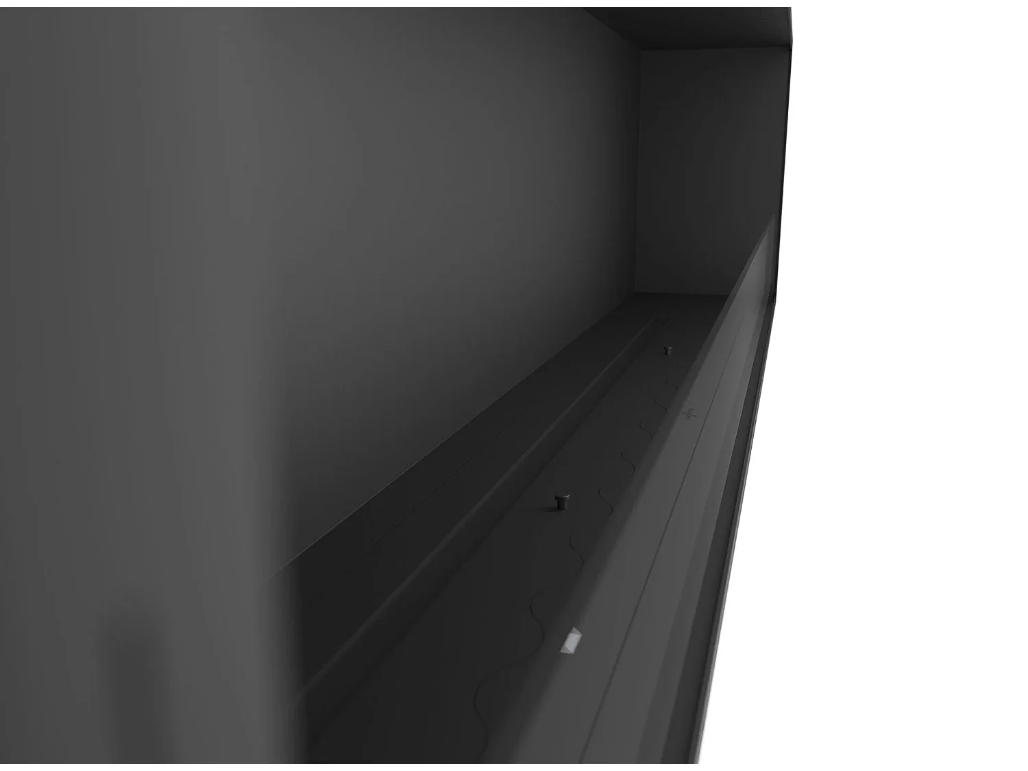 SLIM INSIDE BLACK - Cheminée encastrable au bioéthanol 200 cm