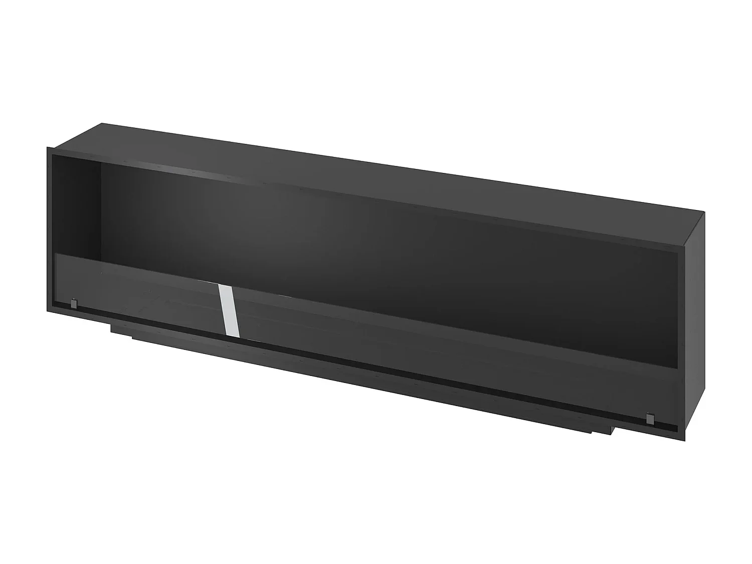 SLIM INSIDE BLACK - Cheminée encastrable au bioéthanol 200 cm