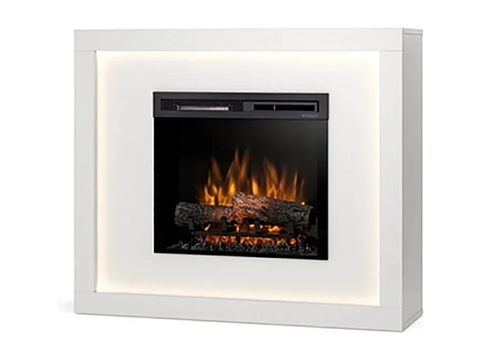 LITOS - Cheminée électrique LED autoportante - Blanc mat  23'