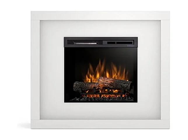 LITOS - Cheminée électrique LED autoportante - Blanc mat  23'