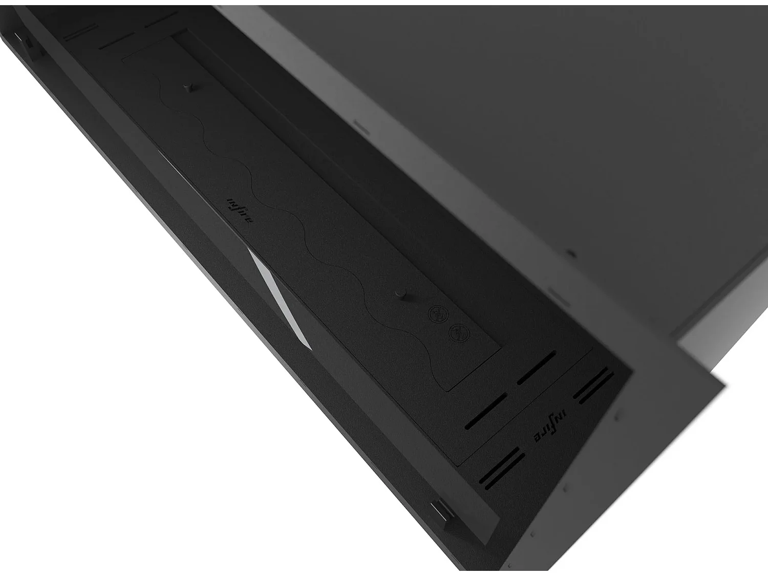 SLIM INSIDE BLACK - Cheminée encastrable au bioéthanol 100 cm