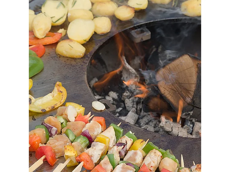 Foyer de jardin, barbecue avec grille en acier - G2 Corten