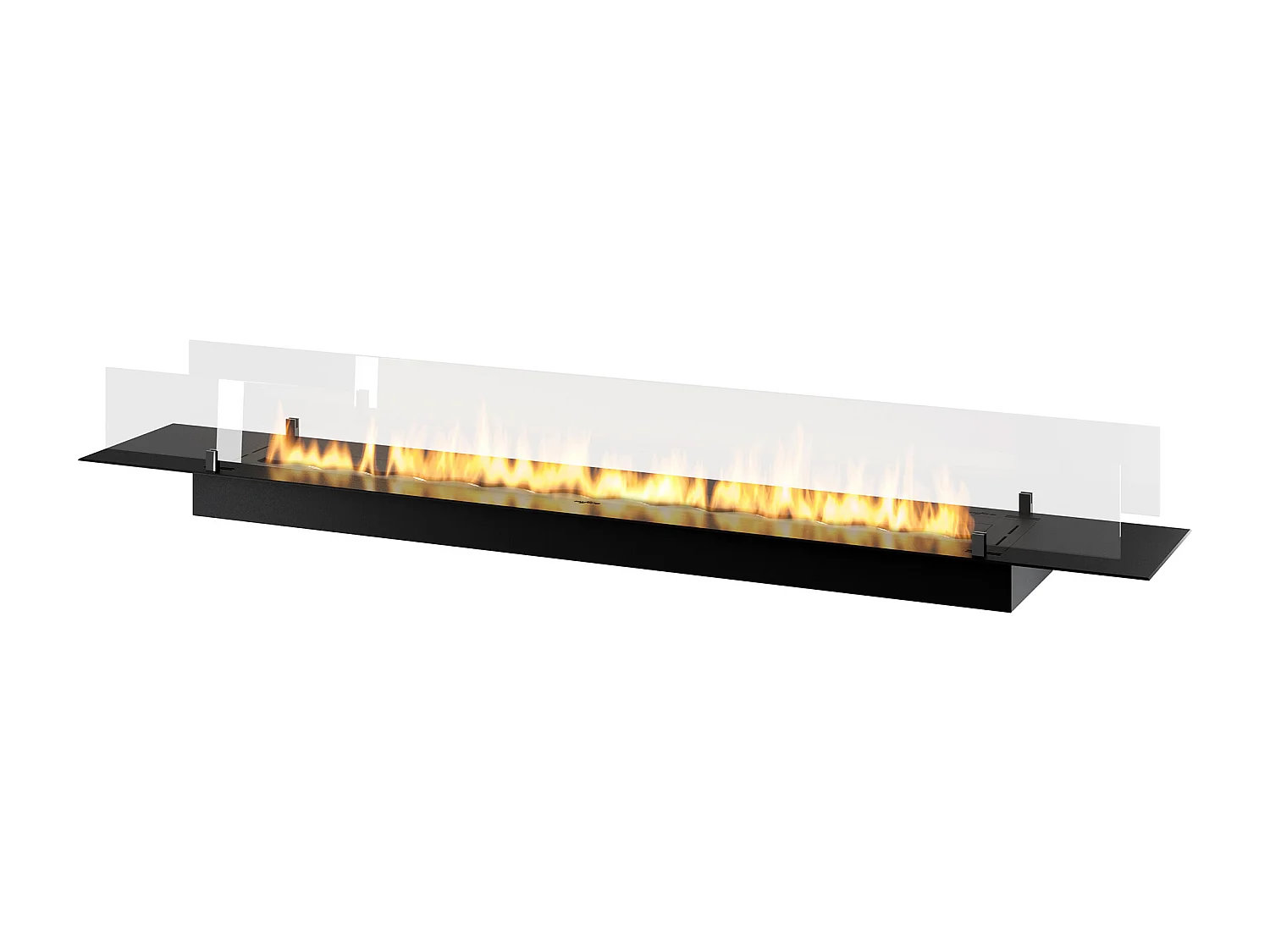 INSERT SLIM - Biocheminée au bioéthanol encastrable noire avec verre - 2000
