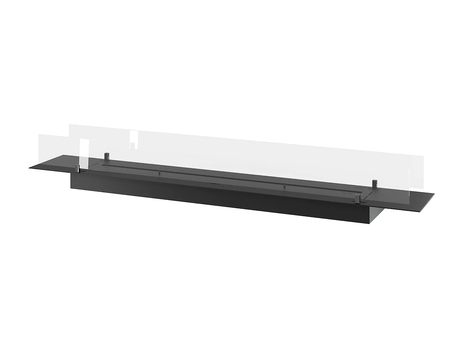 INSERT SLIM - Biocheminée au bioéthanol encastrable noire avec verre - 2000