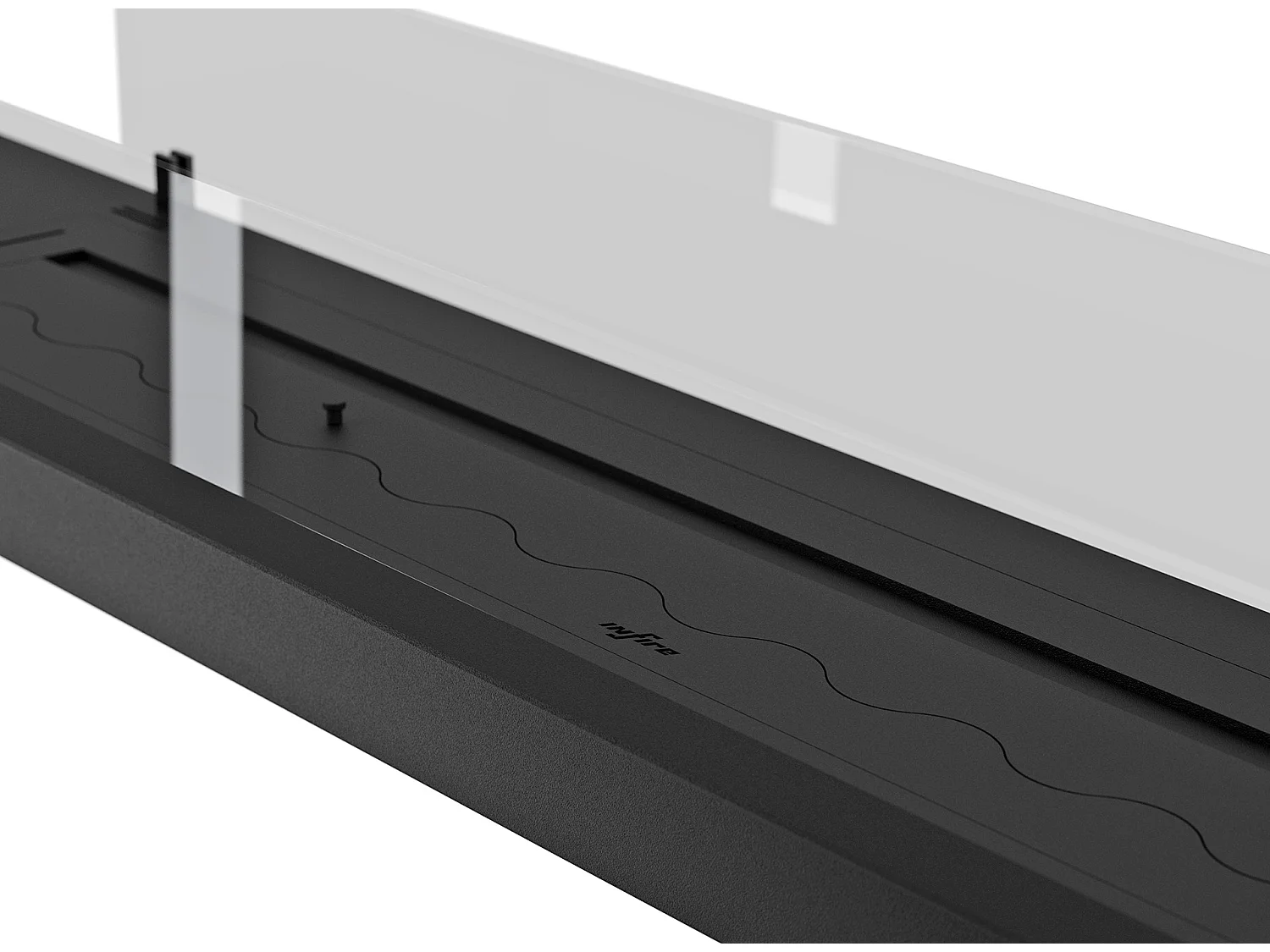 INSERT SLIM - Biocheminée au bioéthanol encastrable noire avec verre - 2000