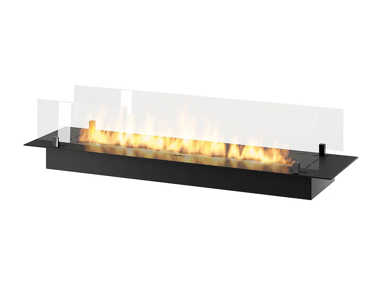 INSERT SLIM - Biocheminée au bioéthanol encastrable noire avec verre - 1200