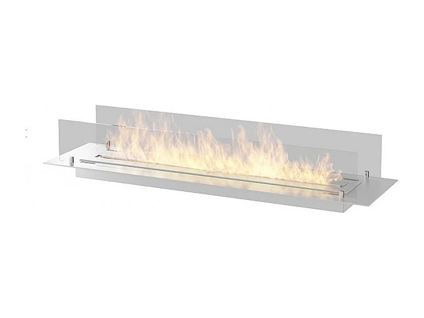 INSERT - Brûleur/insert bioéthanol encastrable avec 2 verres 120 cm - Brûleur linéaire 100cm / Capacité 3L - 22 kg