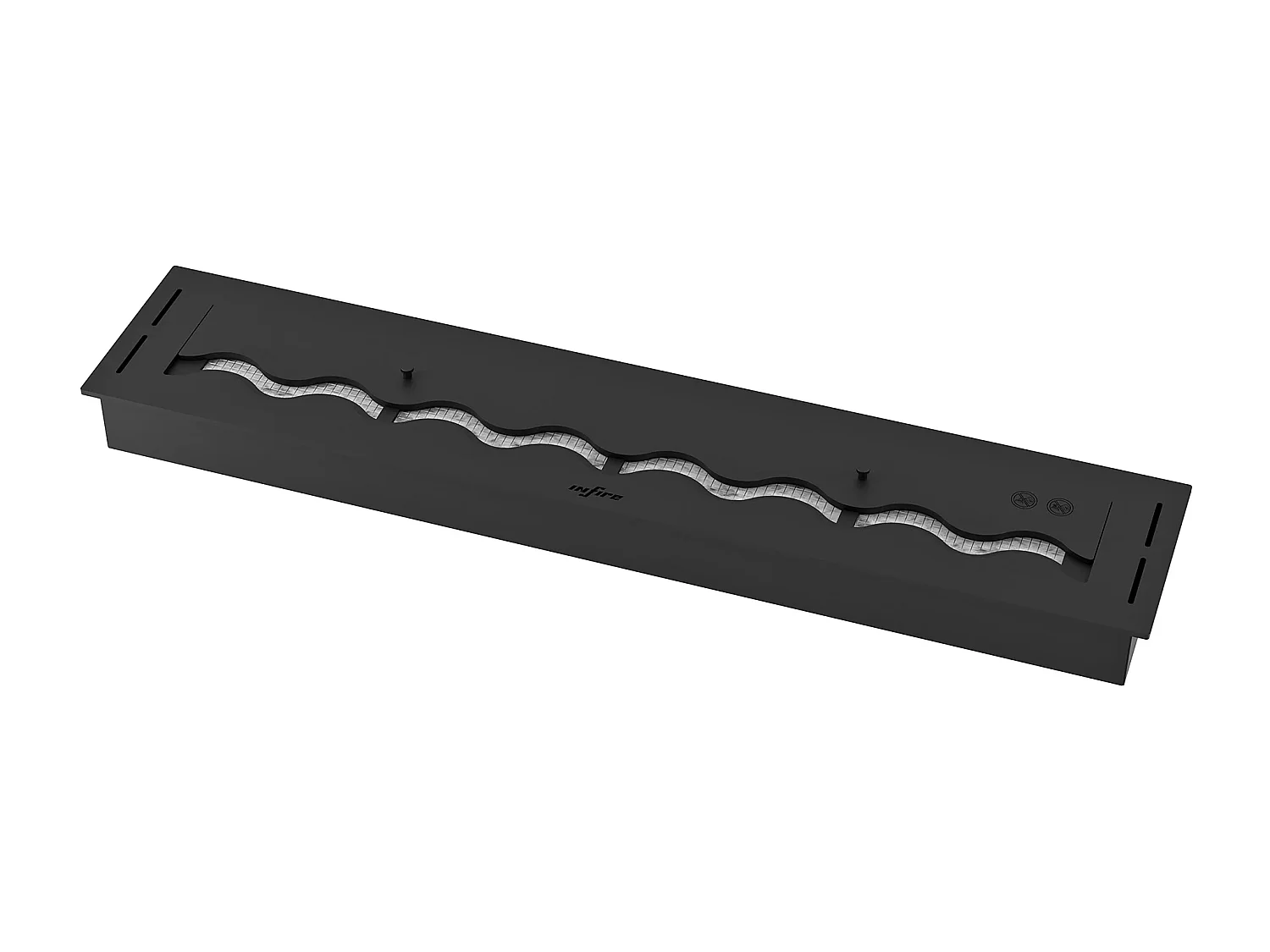 SLIM BLACK BURNER - Brûleur bioéthanol noir encastrable - 1000