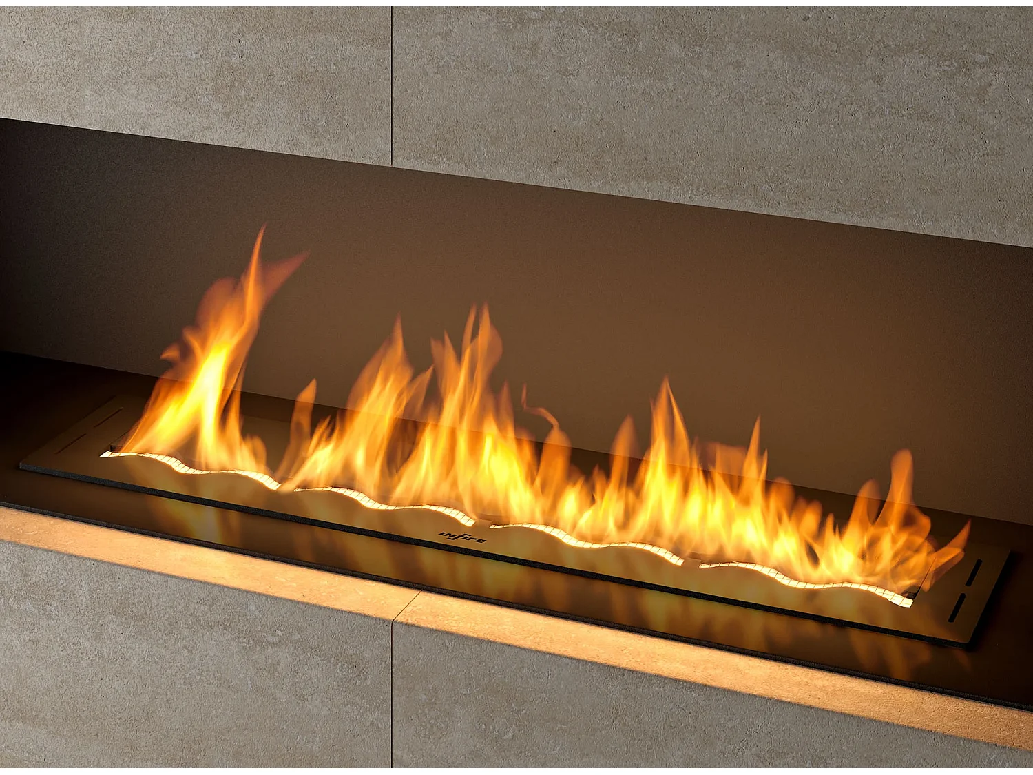 SLIM BLACK BURNER - Brûleur bioéthanol noir encastrable - 1000