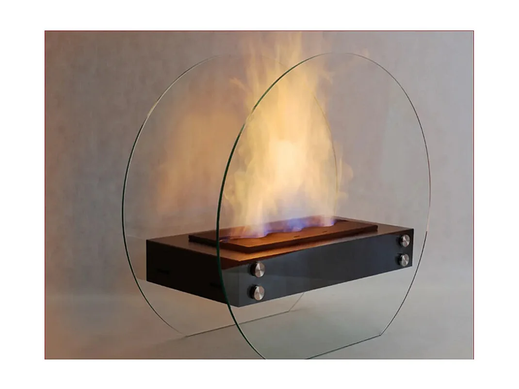 STROMBOLI 100 - Cheminée au sol autoportante au bioéthanol