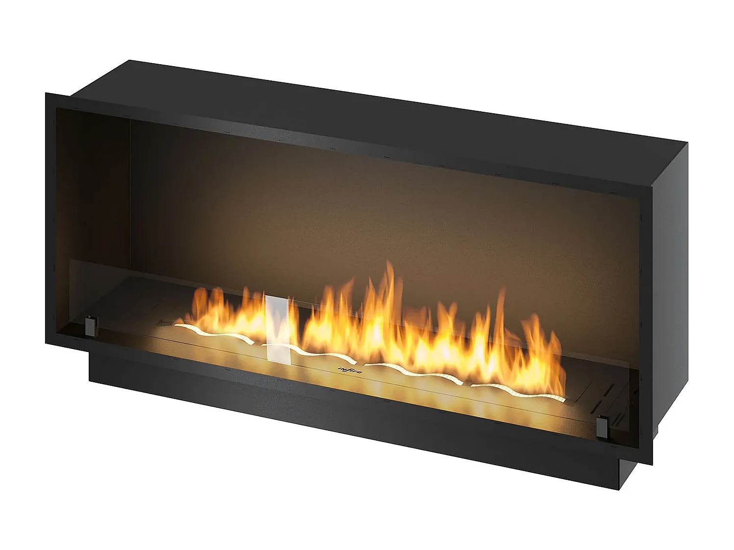 SLIM INSIDE BLACK - Cheminée encastrable au bioéthanol 120 cm