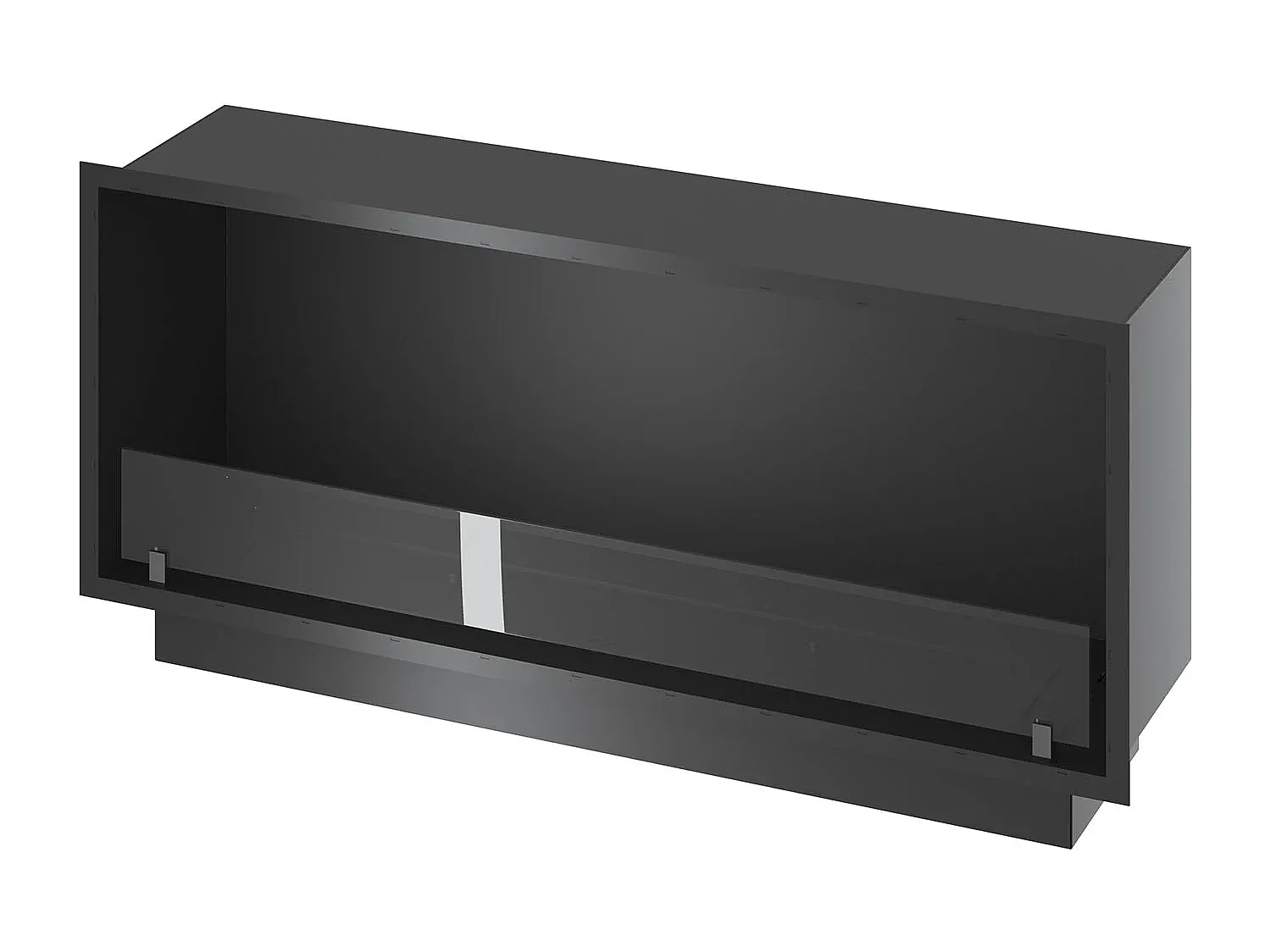 SLIM INSIDE BLACK - Cheminée encastrable au bioéthanol 120 cm