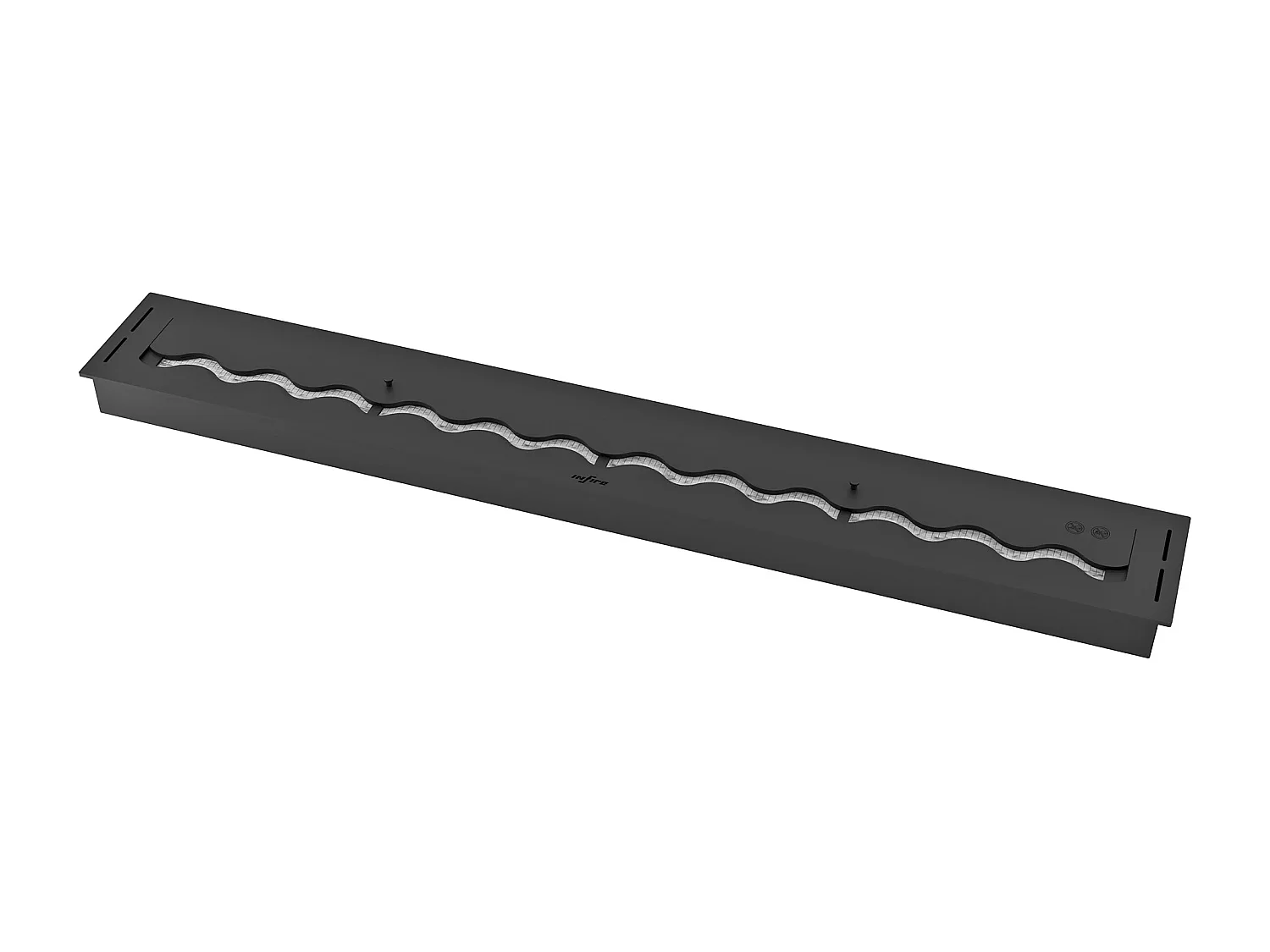 SLIM BLACK BURNER - Brûleur bioéthanol noir encastrable - 1500