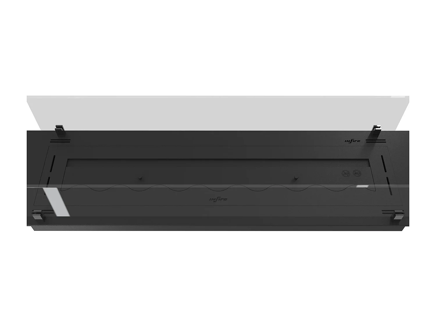 INSERT SLIM - Biocheminée au bioéthanol encastrable noire avec verre - 1000
