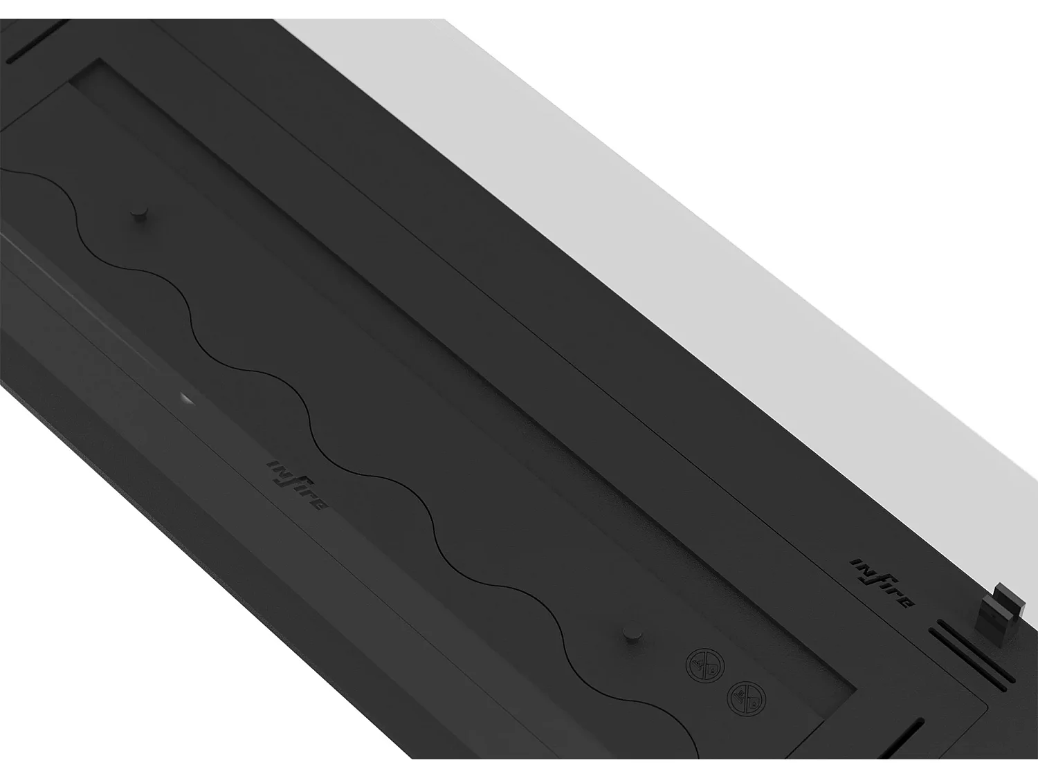 INSERT SLIM - Biocheminée au bioéthanol encastrable noire avec verre - 1000