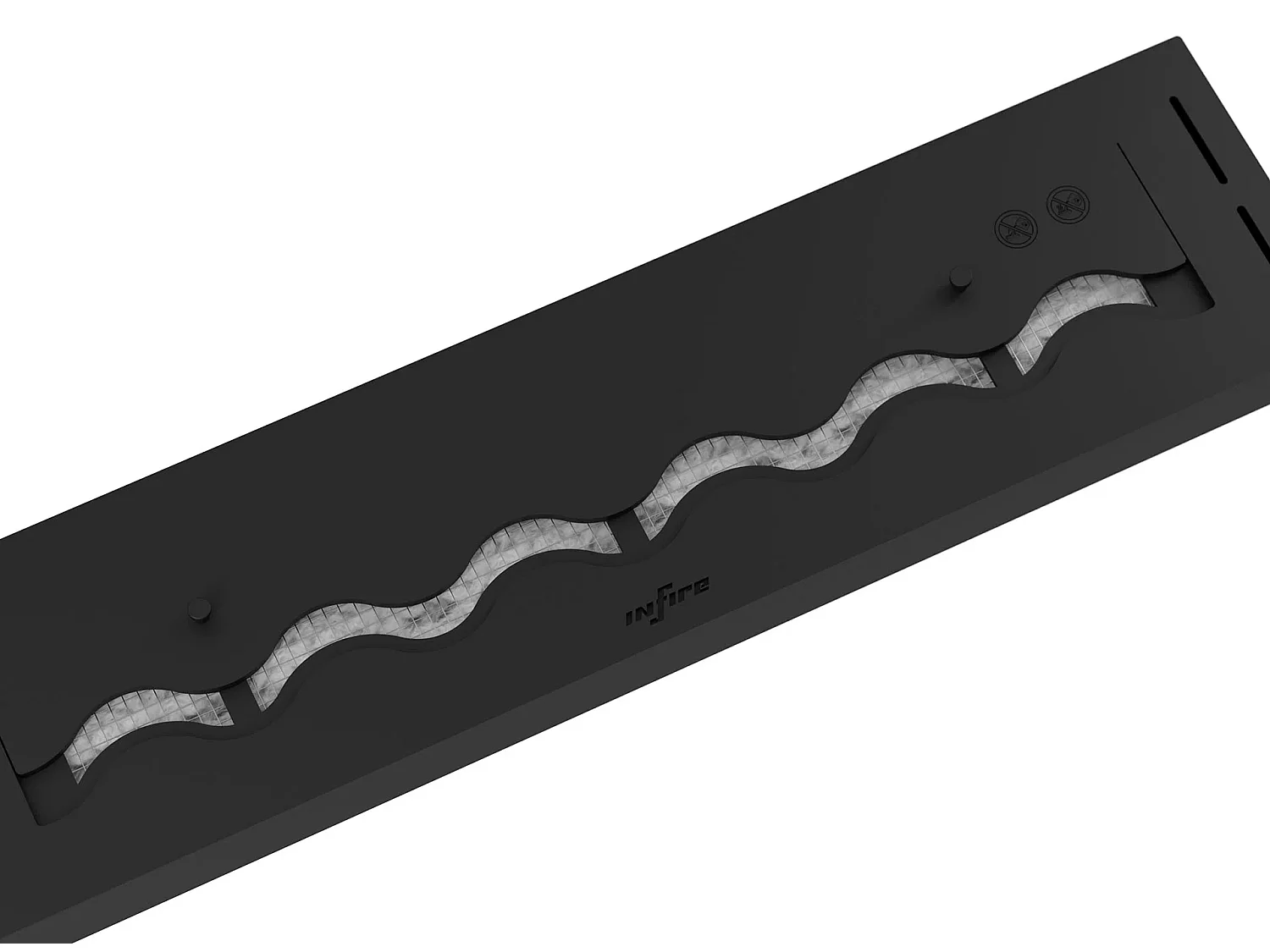SLIM BLACK BURNER - Brûleur bioéthanol noir encastrable - 800