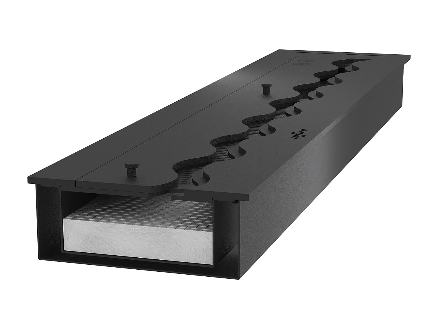SLIM BLACK BURNER - Brûleur bioéthanol noir encastrable - 800