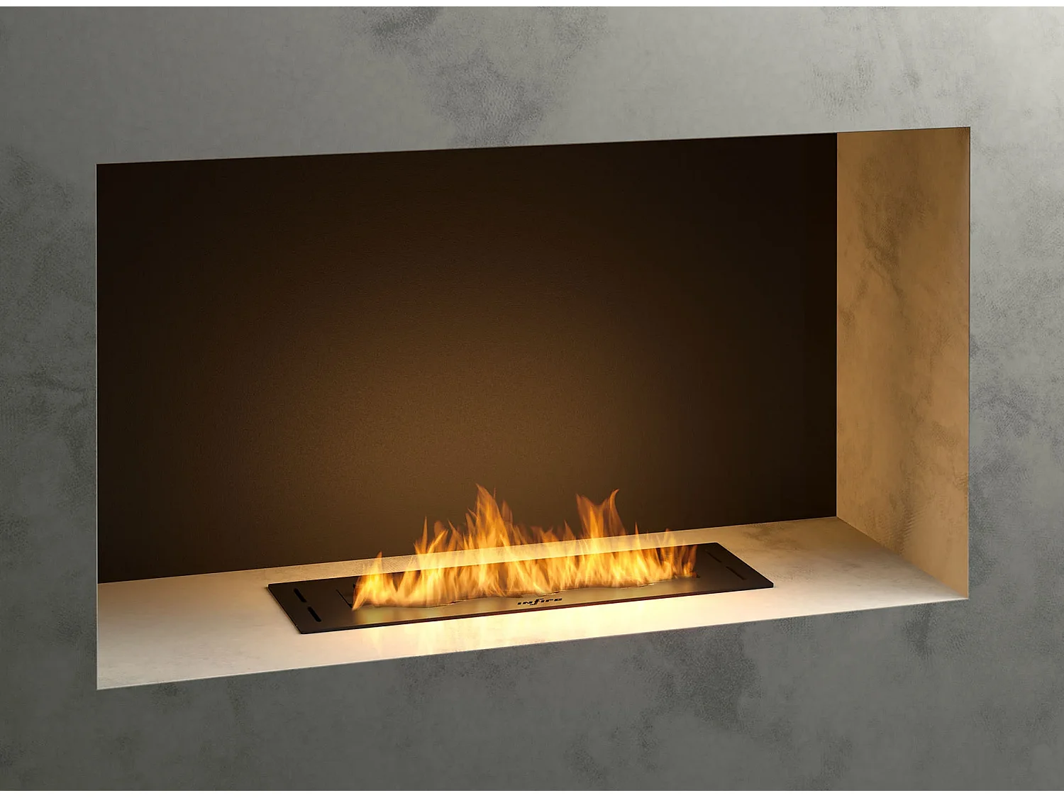 SLIM BLACK BURNER - Brûleur bioéthanol noir encastrable - 500