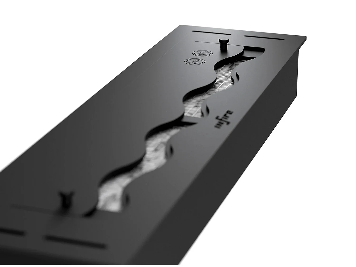 SLIM BLACK BURNER - Brûleur bioéthanol noir encastrable - 500