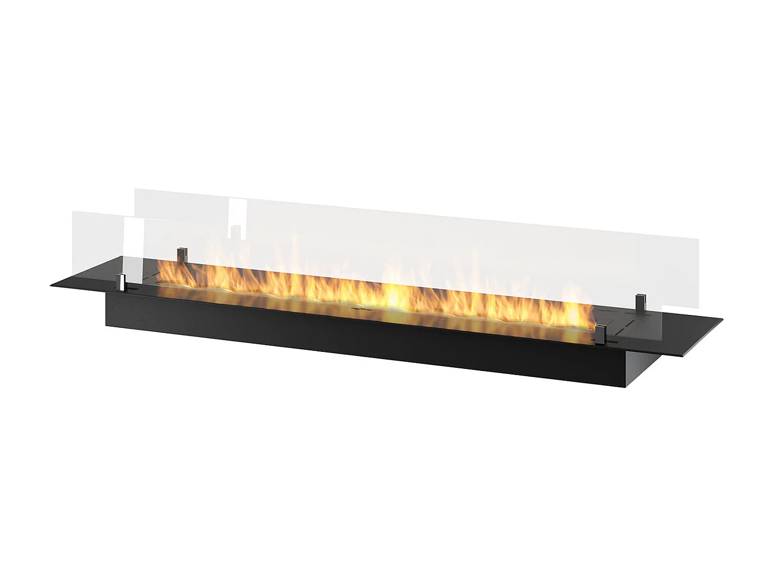 INSERT SLIM - Biocheminée au bioéthanol encastrable noire avec verre - 1500