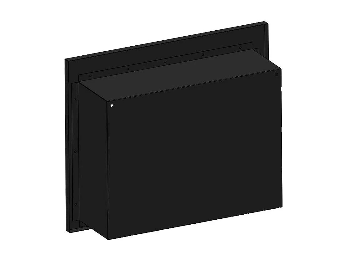 FRAME 600 - Cheminée bio encastrable noire avec vitre de protection Cheminée bioéthanol murale