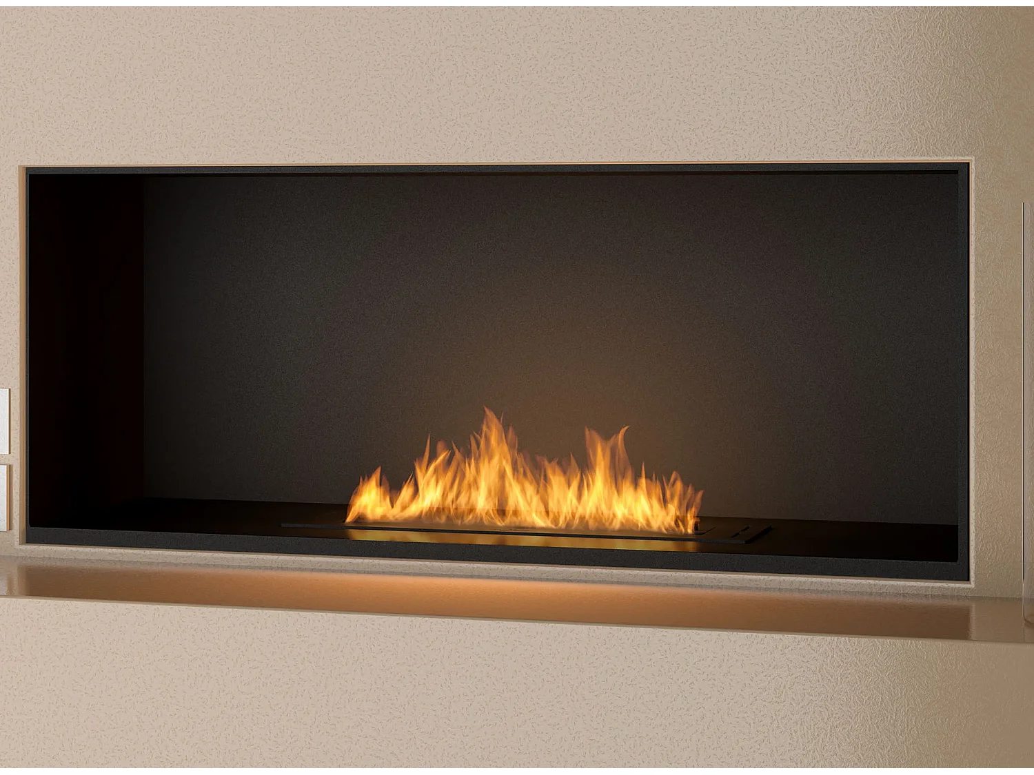 SLIM BLACK BURNER - Brûleur bioéthanol noir encastrable - 600