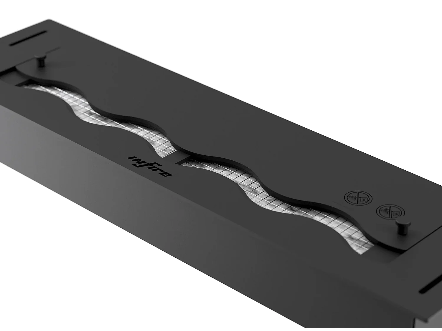 SLIM BLACK BURNER - Brûleur bioéthanol noir encastrable - 600
