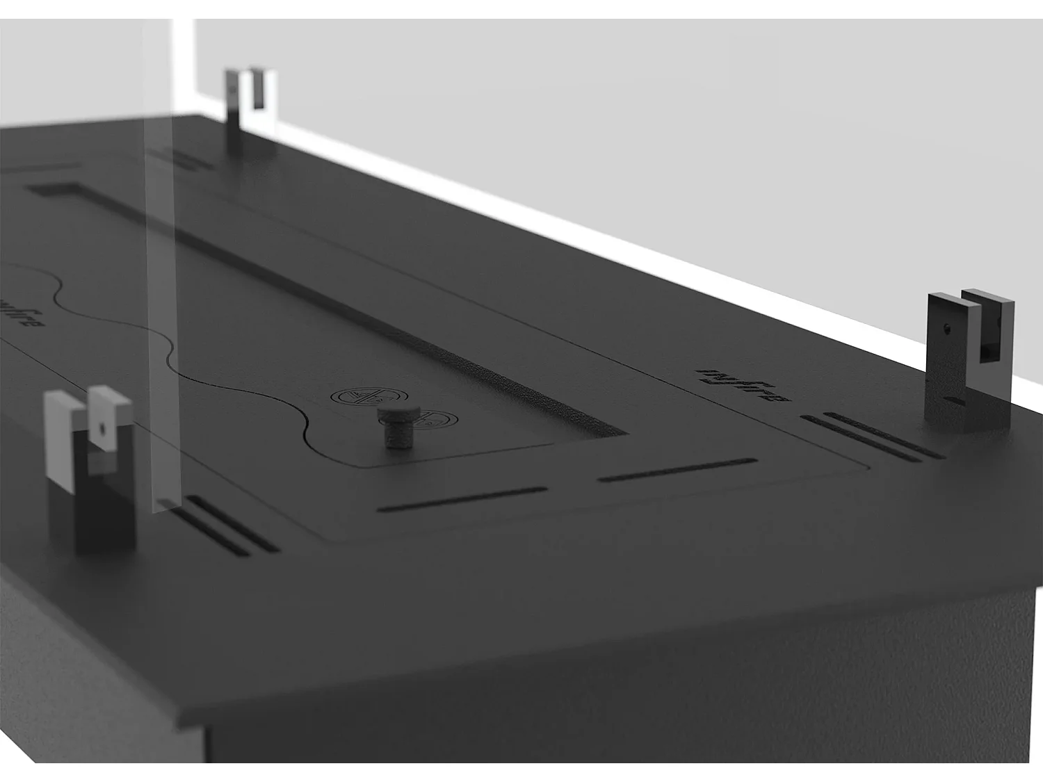 INSERT SLIM - Biocheminée au bioéthanol encastrable noire avec verre - 800