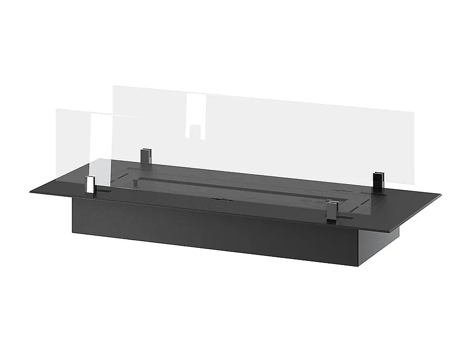 INSERT SLIM - Biocheminée au bioéthanol encastrable noire avec verre - 800
